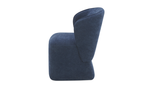 Larson Rolling Dining Chair Navy Blue