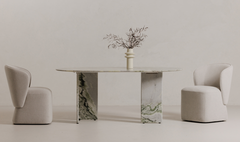 Larson Rolling Dining Chair Heather Grey