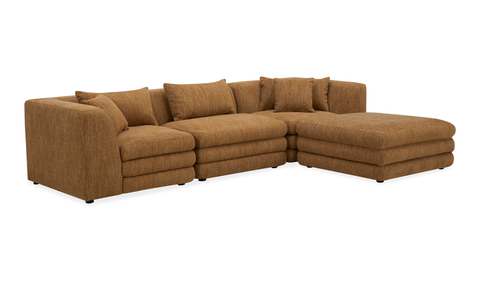 Lowtide Lounge Modular Sectional Amber Glow