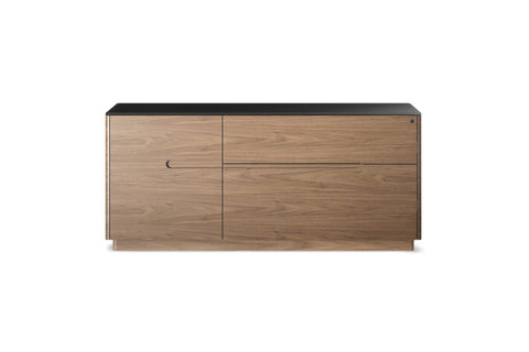 Luma 6720 Multifunction Cabinet - Natural Walnut / Black
