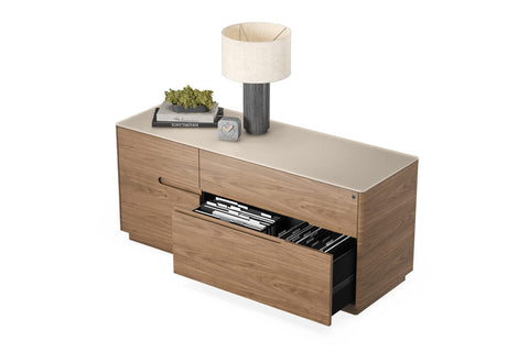 Luma 6720 Multifunction Cabinet - Natural Walnut / Dune