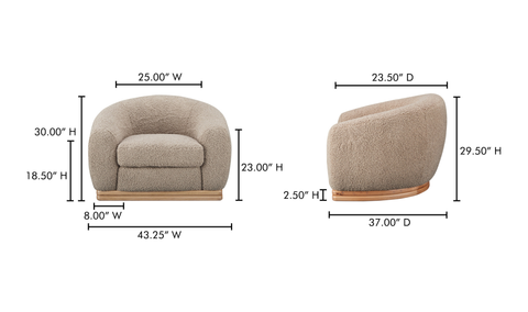 Marlowe Lounge Chair - Taupe