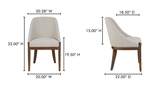 Edward Dining Chair Heather Beige