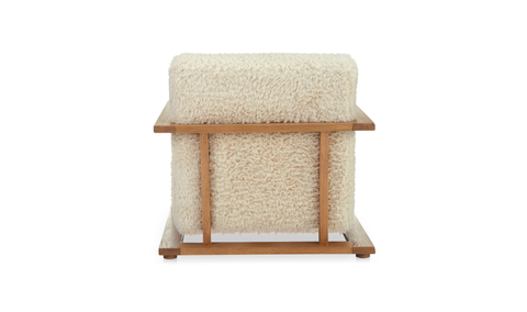 Eckersley Lounge Chair Cream Faux Fur