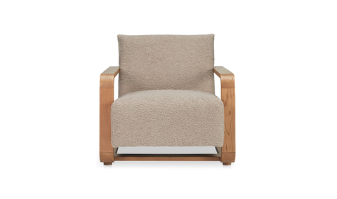 Eckersley Lounge Chair Beige Faux Shearling