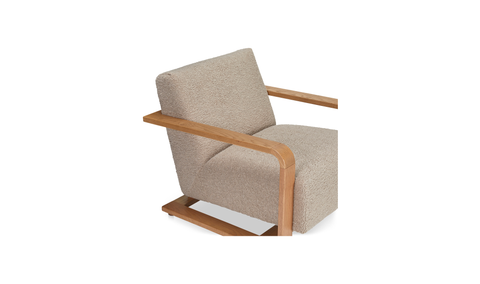 Eckersley Lounge Chair Beige Faux Shearling