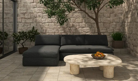 Miles Outdoor Modular 2 Piece Speckled Charcoal