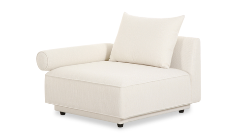 Rosello Left Arm Facing Chair - White