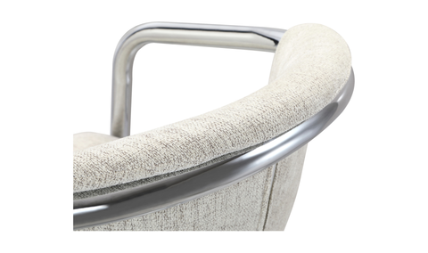 Freeman Chrome Frame Dining Chair Blended Cream