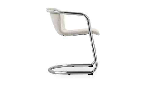 Freeman Chrome Frame Dining Chair Blended Cream