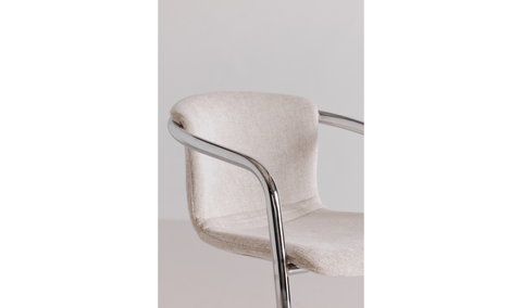 Freeman Chrome Frame Counter Stool Blended Cream