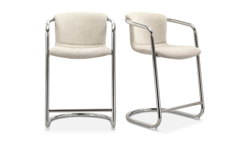 Freeman Chrome Frame Counter Stool Blended Cream