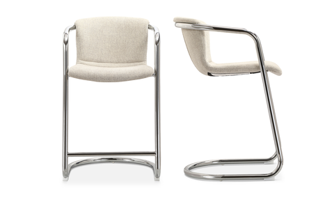 Freeman Chrome Frame Counter Stool Blended Cream