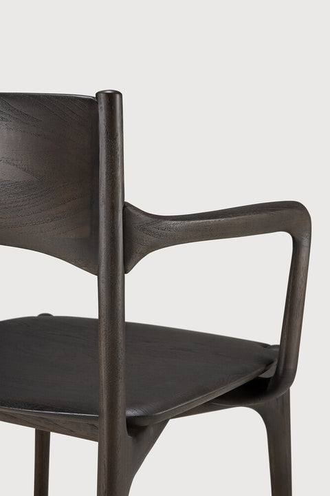 PI Dining Arm Chair - Teak Dark Brown