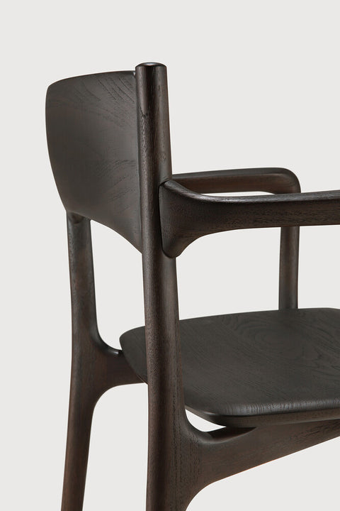 PI Dining Arm Chair - Teak Dark Brown