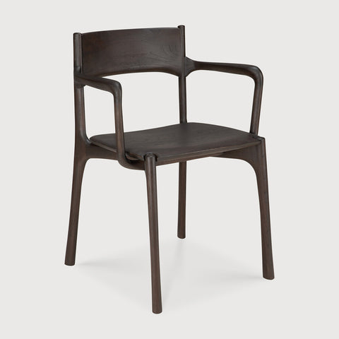 PI Dining Arm Chair - Teak Dark Brown