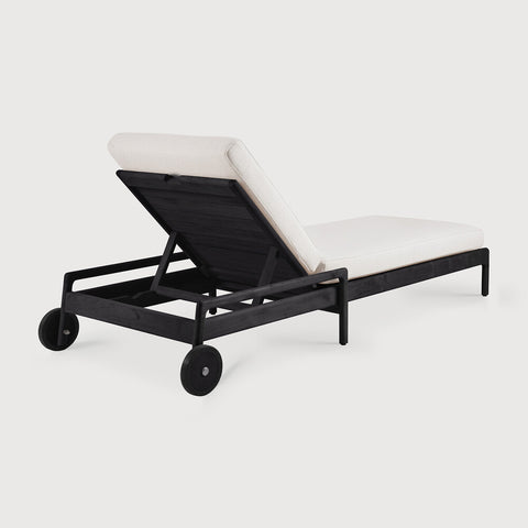 Jack outdoor Adjustable Lounger - Teak Black - Off White