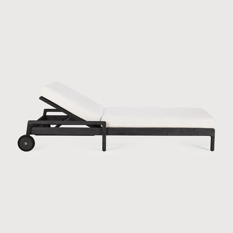 Jack outdoor Adjustable Lounger - Teak Black - Off White