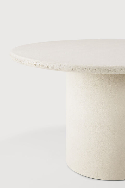 Elements Dining Table - Microcement - Off White - round 49"