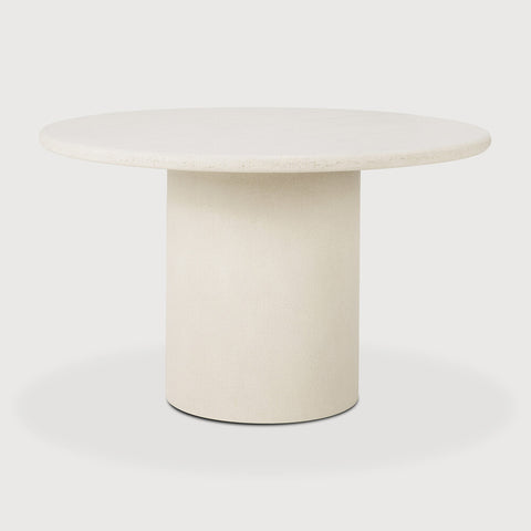 Elements Dining Table - Microcement - Off White - round 49"