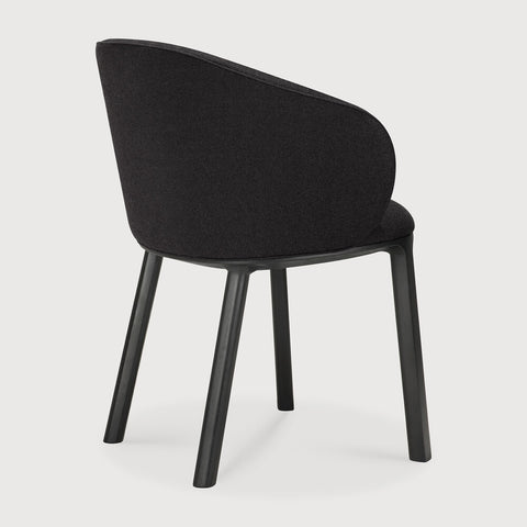 Unda Dining Chair - Charcoal - Black Oak