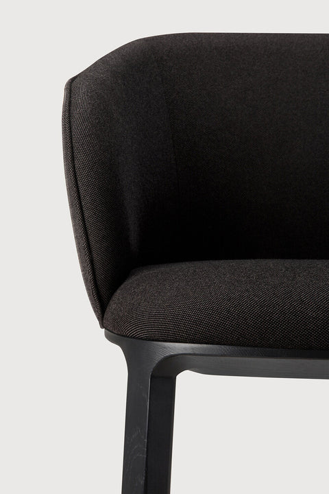 Unda Dining Chair - Charcoal - Black Oak