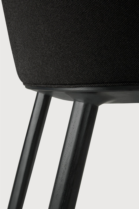 Unda Dining Chair - Charcoal - Black Oak