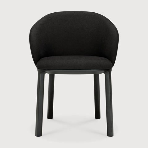 Unda Dining Chair - Charcoal - Black Oak