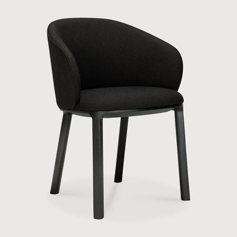 Unda Dining Chair - Charcoal - Black Oak