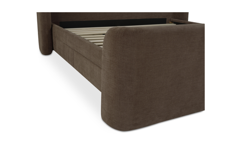 sophia queen bed - brown