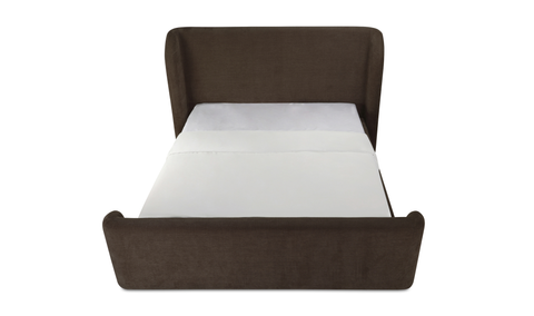 sophia queen bed - brown