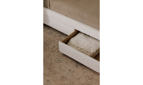 sophia queen bed - white