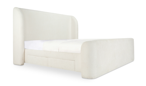 sophia queen bed - white