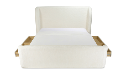 sophia queen bed - white
