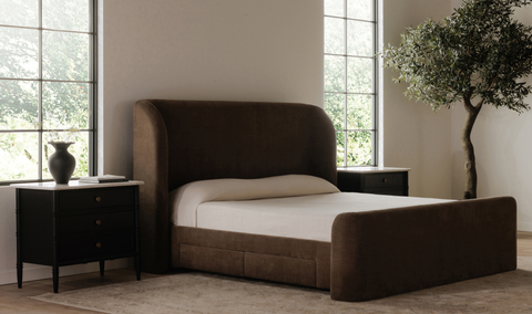 Sophia King Storage Bed Brown