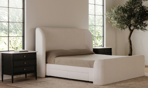 sophia king bed - white