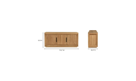 Angle Large Oak Sideboard