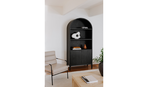 Wilde Display Cabinet Black Oak