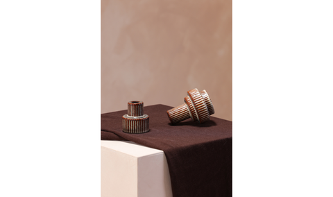 Maud Stoneware Candle Holder Large