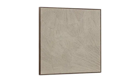 Flutter Framed Painting Cool Beige