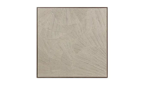 Flutter Framed Painting Cool Beige