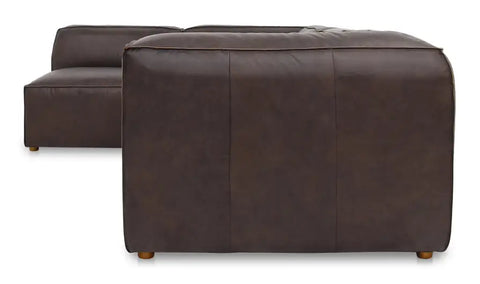 Form Signature Modular Sectional Espresso Brown Leather