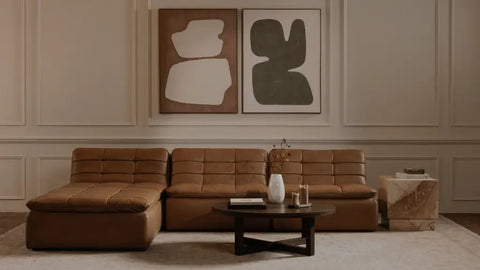 Lino Slipper Chair Tan Leather