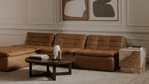 Lino Slipper Chair Tan Leather