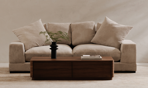 Round Off Coffee Table Walnut Brown