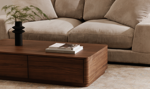 Round Off Coffee Table Walnut Brown