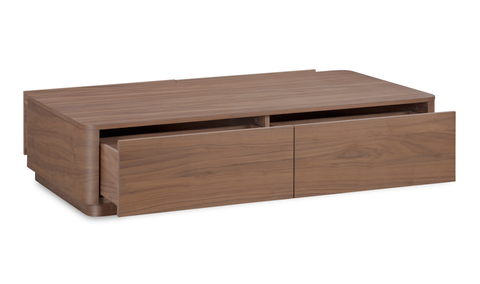 Round Off Coffee Table Walnut Brown