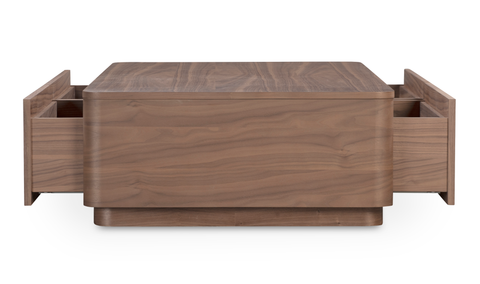Round Off Coffee Table Walnut Brown