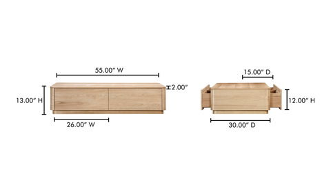 Round Off Coffee Table Natural Oak