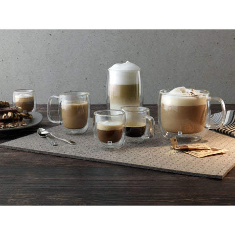 Sorrento Plus Double Wall Glassware - 2 Pc Espresso Glass Mug Set